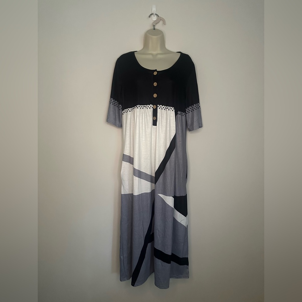 Stylish Black and Gray Women's Dress
